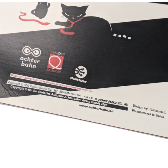 Emily The Strange 2006 Calendar German Edition Goth Hot Topic Black Cats Art - Picture 6 of 11